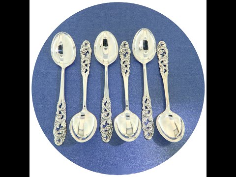 Set Lingurite Argint Masiv Exquisite Floral Elements