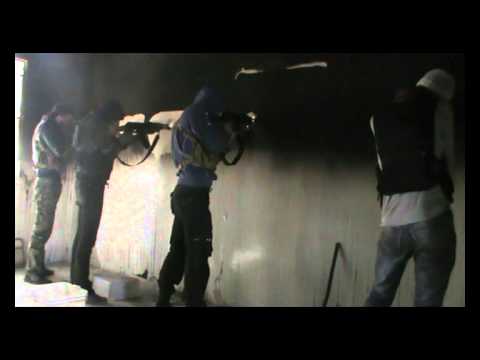 مرابطة كتيبة أنصار السنة على جبهة مسجد المنصور في منطقة البحار في درعا البلد