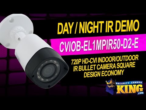 Day/Night IR Demo - 720p HD-CVI Indoor/Outdoor IR Bullet Camera Square Economy -CVIOB-EL1MPIR50-D2-E