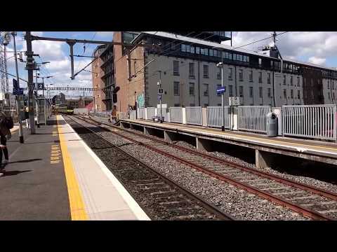 Irish Rail DART 8100 EMU 8313 arrives at Grand Canal Dock for Bray (2/6/17)