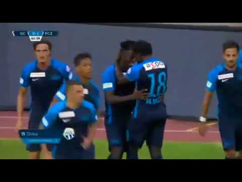 Odey's first goal of the 2018/19 season against Grasshoppers