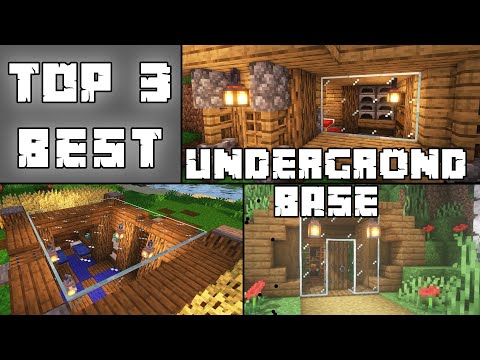 TOP 3 BEST Underground Bases | My top 3 underground base | Tutorial Minecraft Underground base