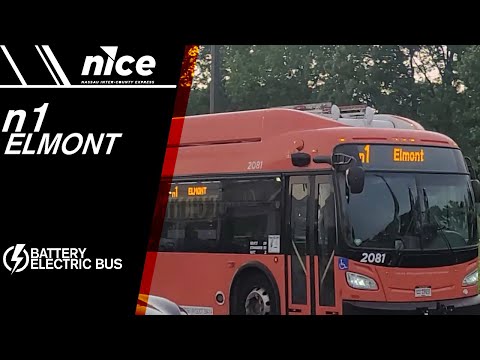 「NICE」2023 New Flyer XE40 "CHARGE NG" 2081 n1 passing on Sunrise Highway