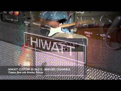 HIWATT Custom 50 SA212: Normal, Bright, Bridged and Effects demo (Strat).