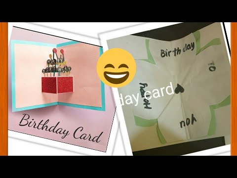 How to make a birthday card//😅😅😅 very simple