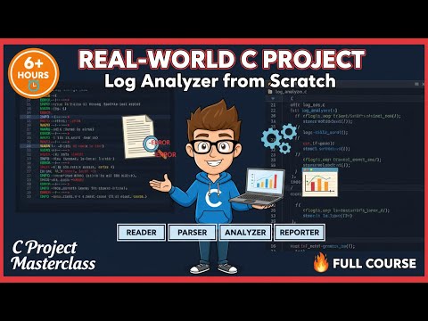 C Log Analyzer Project 🔍 | Full 6+ Hour Real-World C Programming Project | Build a Log Analysis in C