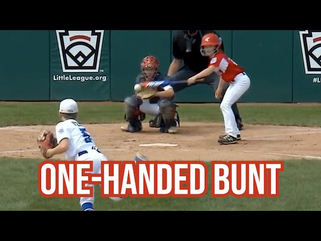 Little Leaguer lays down one-handed bunt, a breakdown