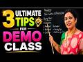 3 Powerful Demo Class Tips Useful For Teachers Lecturers Professors