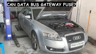Audi A6 C6 4F CAN data bus gateway control module fuse relay location replacement