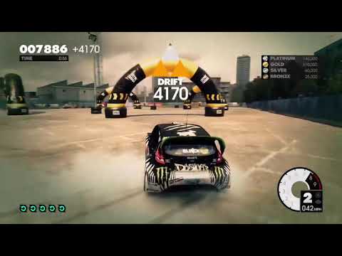 Dirt 3 - Gymkhana Academy Drift Tutorial Platinum Medal Gameplay