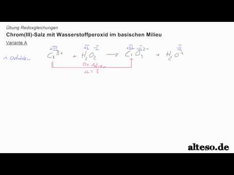 Übung Redoxreaktionen - [Variante A] Chrom(III)-Salz mit Wasserstoffperoxid im basischen Milieu