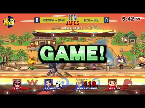 TCNJapes 4 - HypestTown + Savory vs Roxas + JaKaL - Smash 4 Doubles WR2