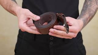 Добротний шкіряний ремінь для чоловіків 20707 Vintage коричневий