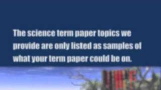 Paper Masters - Science Term Papers