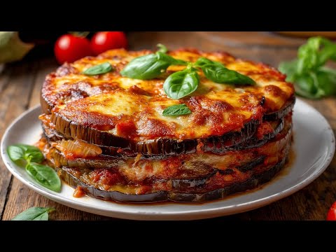 Eggplants That Drive Everyone Crazy! Easy and Delicious Eggplant Parmigiana Cake!