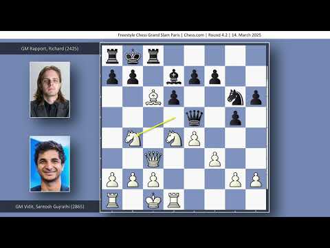 GM Santosh Gujrathi Vidit vs GM Richard Rapport | Freestyle Chess Grand Slam Paris | Round 4.2