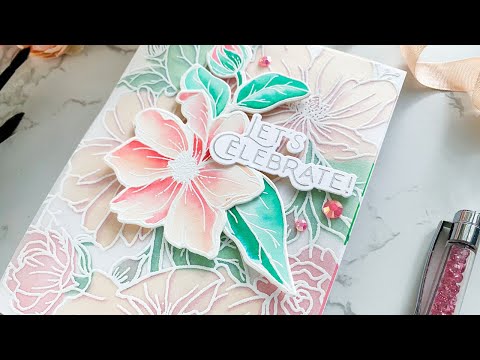 Softening Your Blended Background Pattern with Vellum and Pinkfresh Studio Stamps!