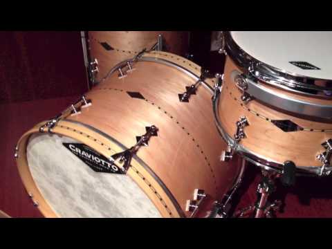 Steve Maxwell NEW Craviotto 2-in-1 drum set. Hybrid edges and new design