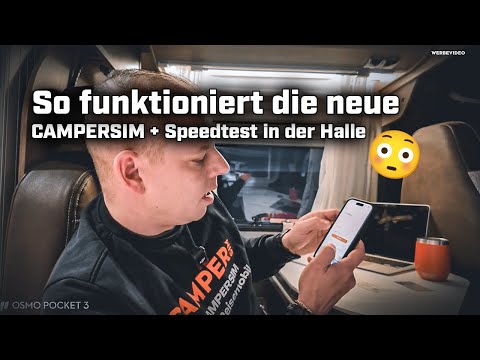 🚨 So funktioniert die CAMPERSIM inkl. Speedtest in der Halle 😳