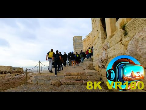 ACROPOLIS ATENAS Venha para uma aventura até o Partenon e os Templos (Parte 4) 8K 4K VR180 3D Travel