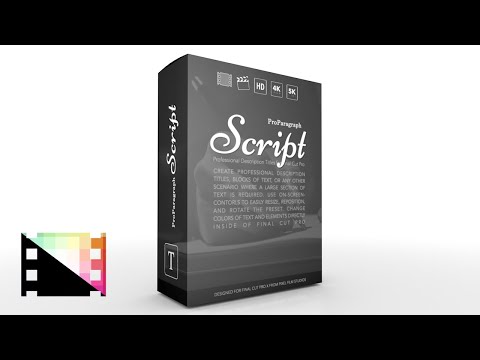 ProParagraph Script  - Professional Description Titles for Final Cut Pro   Pixel Film Studios