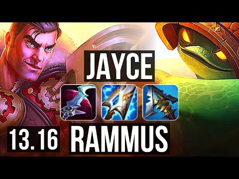 JAYCE vs RAMMUS (TOP) | 2.0M mastery, 6 solo kills, 1000+ games | NA Master | 13.16