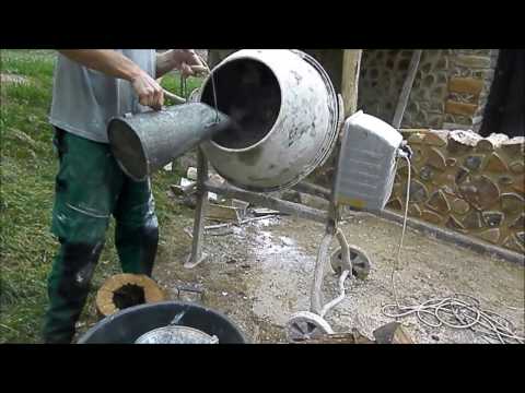 Mixing mortar for cordwood construction
