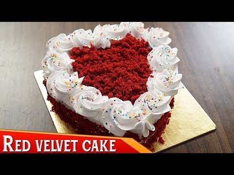 Eggless Red Velvet Cake |  Valentine's Day Special | Easy Cake Recipe | By Madhulika