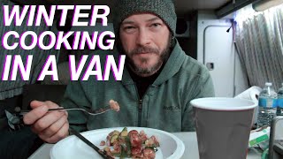 Winter Cooking In a Van - Living The Van Life
