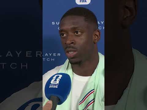🏆🇫🇷 La réaction d'Ousmane Dembélé après son triplé et son trophée d'homme du match !