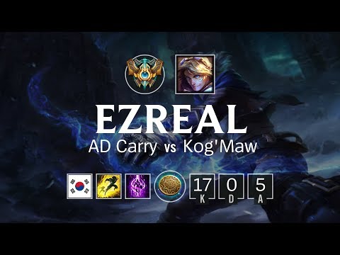 Ezreal AD Carry vs Kog'Maw - KR Challenger Patch 8.10