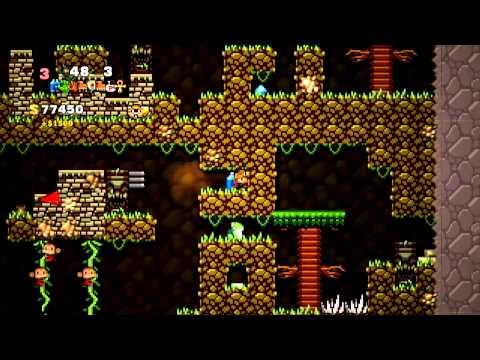 Spelunky Pixel Mod (+spelunky classic music, no game audio) - Hell Run