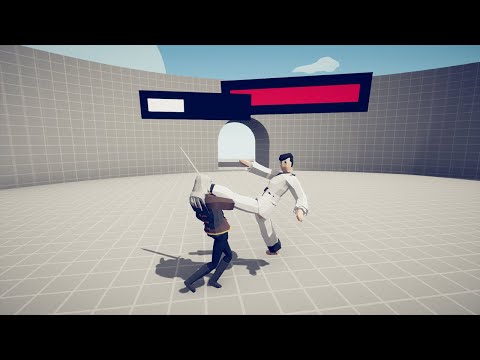 TAEKWONDO CHAMPION + HP BAR 1 vs 1 UNIT - TABS - Totally Accurate Battle Simulator