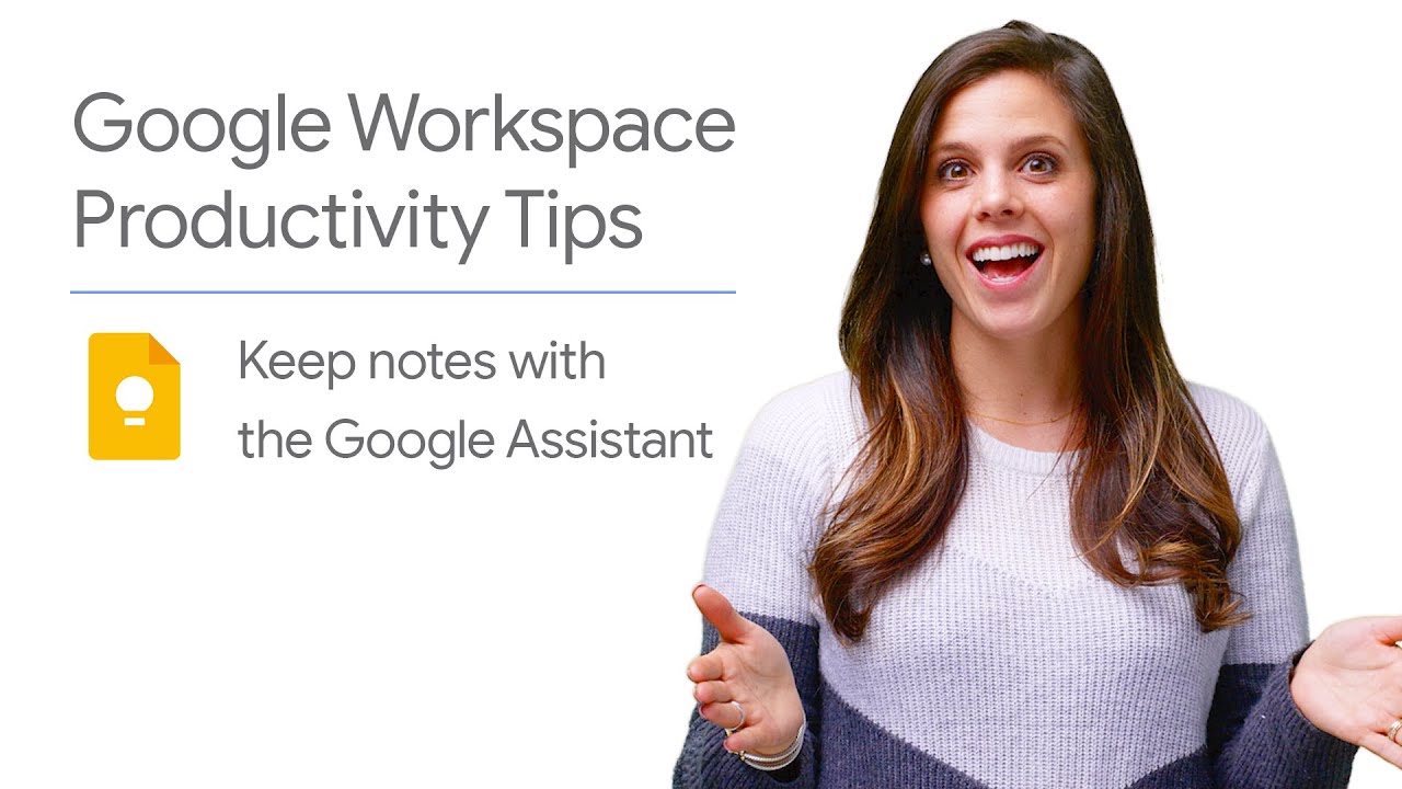 In this episode of Google Workspace Productivity Tips, Laura Mae Martin shows you how to use Google Assistant on your mobile device - or Google Home - to add action items to your Google Keep notes in one easy step.