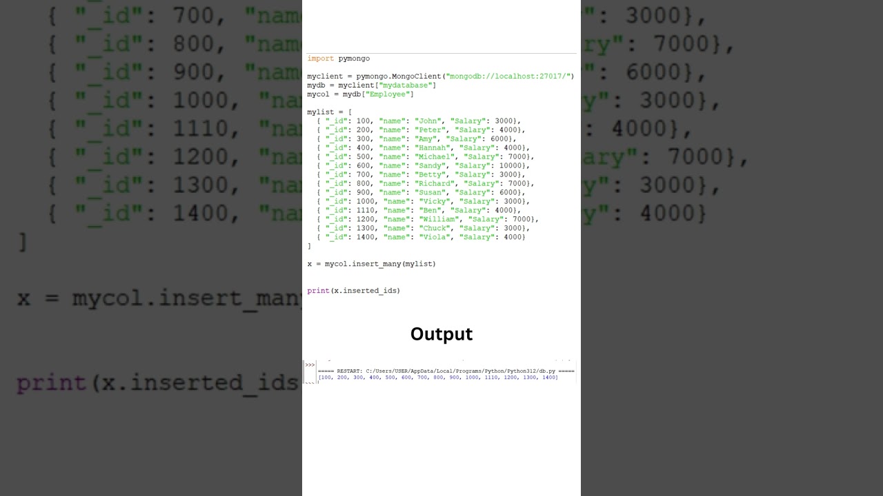 MongoDB database in Python😊