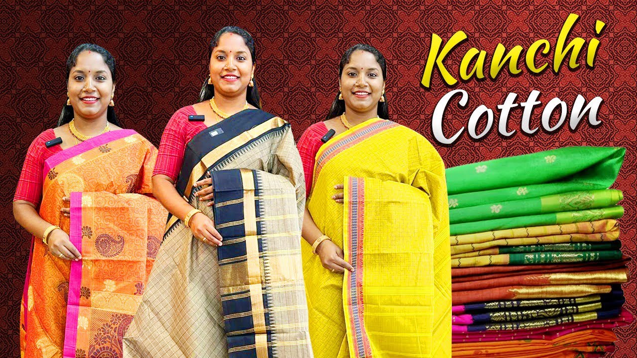 <p style="color: red">Video : </p>Navarathri Special Kanchi Cotton Saree Collections 2023-09-26