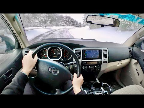 2006 Toyota 4Runner SR5 V8 4WD - POV Winter/Snow Driving on Firestone Destination X/T AT Tires