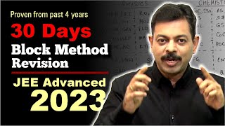 Block Strategy for JEE Advanced 2023 | 30 Days Revision Plan