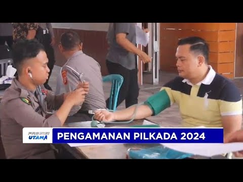 PASTIKAN PENGAMANAN TPS, POLDA SULTENG PERIKSA KESEHATAN PERSONEL