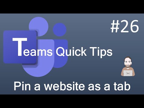 Teams Quick Tip 26 - Pin a website as a tab