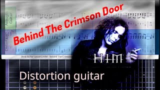 (Best Guitar Lesson)  HIM - Behind The Crimson Door (slow speed for lesson)