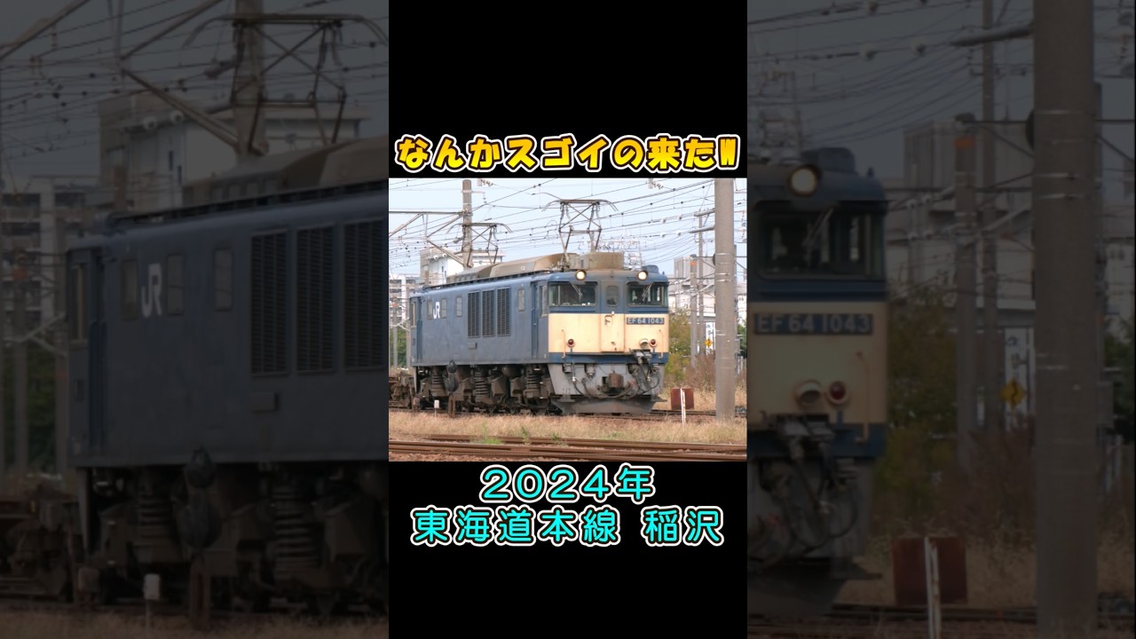 なんか凄いのが来たよwww🤣 #ef64 #東海道本線 #稲沢 #ヨ8000 #車掌車 #貨物列車