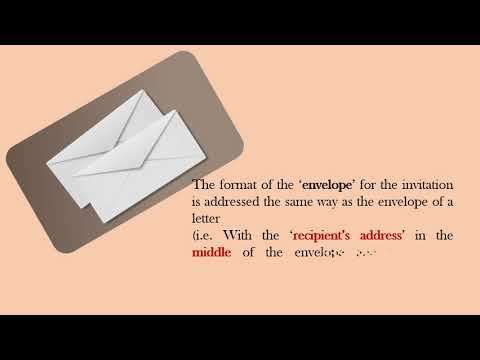 FORMAL WRITTEN INVITATION