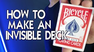 How To Make A Magic "Invisible Deck" Tutorial
