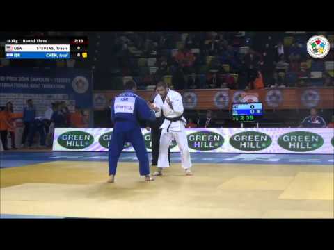 Travis STEVENS (USA) Vs Asaf CHEN (ISR) - Judo Grand Prix Samsun 2014 [-81kg]