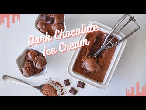 Easy No-Churn Dark Chocolate Ice Cream Homemade Recipe | No Machine|Receita Fácil de Sorvete Caseiro