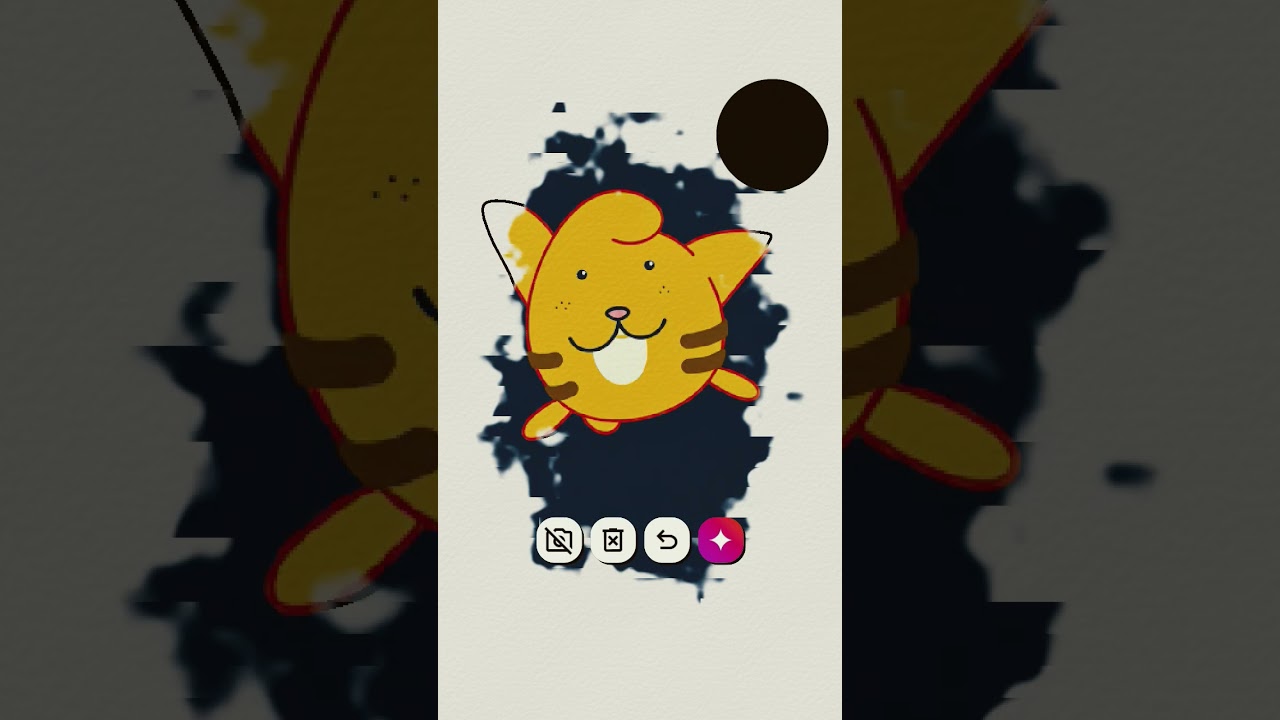 どんな感じに書いても猫になるんやね！#猫#エフェクト #shorts #デザイン