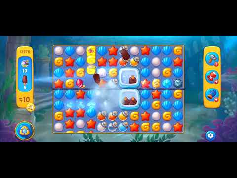 Fishdom Easy Level 12276 (with full seashell and timed double bomb booster) @choraelmin