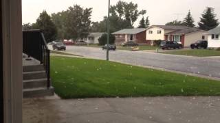 preview picture of video 'Cardston Alberta Hail Storm July 26, 2012'