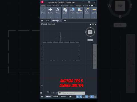 AutoCAD Tips 5 Change Linetype #shorts #autocad #autocad2024 #designgorhythm